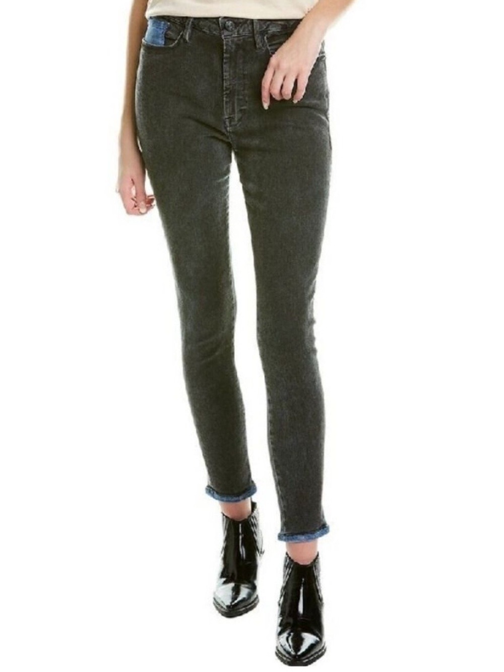 NWT $228 Frame Le One Skinny Jeans Mix Quill Grey